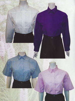 Windowpane shirts in white, purple, blue & pink