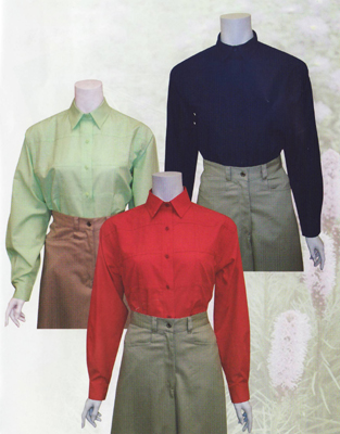 windowpane shirts in mint, navy and red