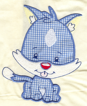 Applique Balloon Head Cat
