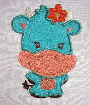 Applique Balloon Head Cow