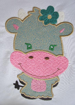 Applique Balloon Head Cow