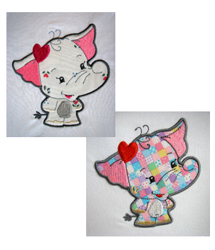 Applique Balloon Head Elephant
