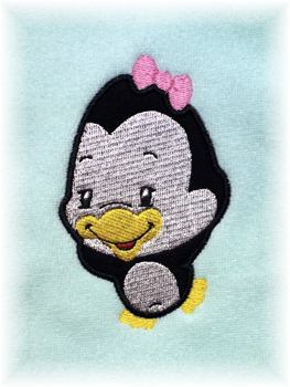 Applique Balloon Head Penguin