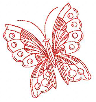 Butterfly Redwork