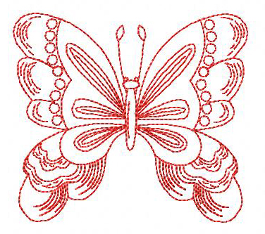 Butterfly Redwork