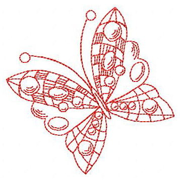 Butterfly Redwork