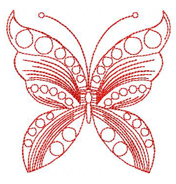 Butterfly Redwork