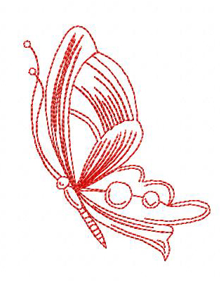 Butterfly Redwork