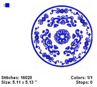 Chinese Plate Bluework