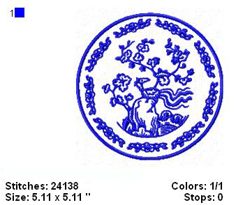 Chinese Plate Bluework