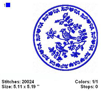 Chinese Plate Bluework