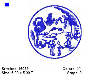 Chinese Plate Bluework