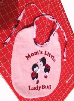 Project Idea by Wendy - she sewed the baby bib.