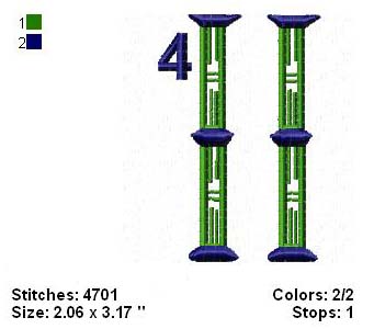 Mah Jongg Tile Bamboo 4