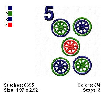 Mah Jongg Tile Wheel 5