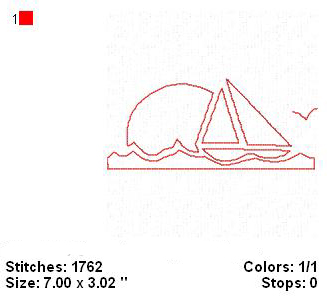 Nautical Redwork Design