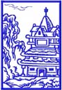 Postcard - Asian Pagoda