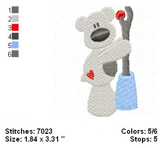 Sewing Bear - Seam Ripper Bear