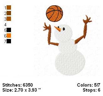 Summer Snowman Playing Ball